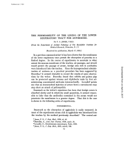 THE PERMEABILITY OF THE LINING OF THE