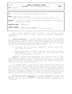 Citizenship Documentation and Identity Requirements of the Deficit