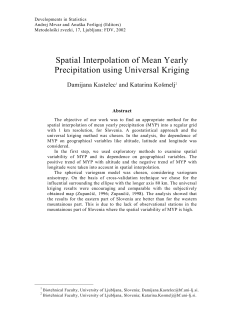 Spatial Interpolation of Mean Yearly Precipitation
