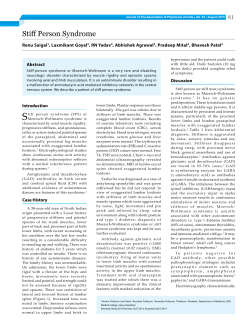 Stiff Person Syndrome