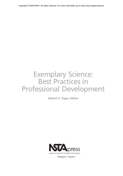 Exemplary Science: Best Practices in Professional Development