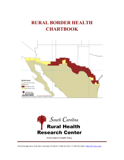 Rural Border Health Chartbook - South Carolina Rural Health