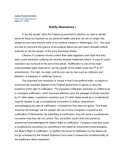 Nullify ObamaCare !