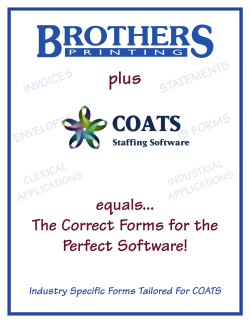COATS Forms Catalog