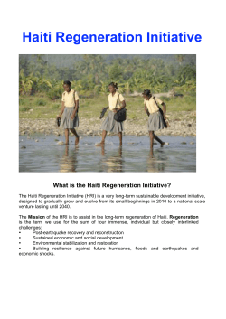 Haiti Regeneration Initiative