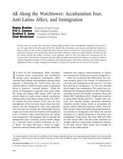 All Along the Watchtower: Acculturation Fear, Anti