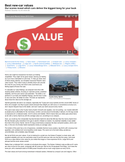 Best New-Car Values