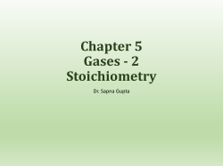 Power Point - Gas Stoichiometry