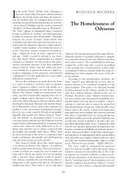 The Homelessness of Odysseus