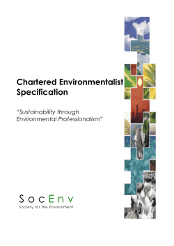 Chartered Environmentalist Specification