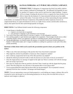 KANSAS-NEBRASKA ACT PUBLIC RELATIONS CAMPAIGN