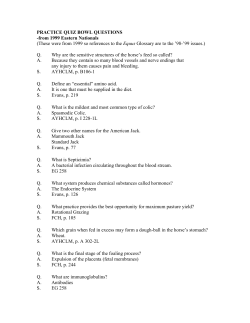 PRACTICE QUIZ BOWL QUESTIONS -from 1999 Eastern Nationals
