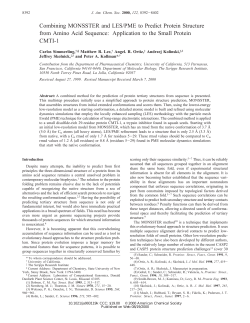 Combining MONSSTER and LES/PME to Predict Protein Structure