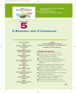 E-Business and E-Commerce - College of Health and Human