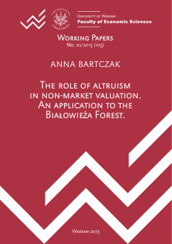 The role of altruism in non-market valuation. An application to the