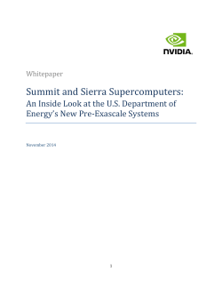 Summit and Sierra Supercomputers