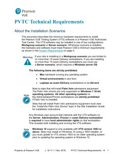 PVTC Technical Requirements