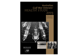 Australian Gulf War Veterans` health study