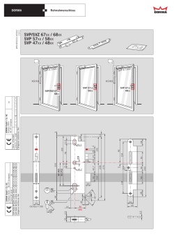 SVP/SVZ 67 / 68 xx xx xx xx xx xx SVP 57 / 58 SVP 47 / 48