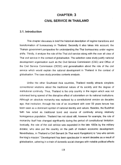 CHAPTER: 3 CIVIL SERVICE IN THAILAND