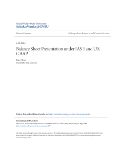 Balance Sheet Presentation under IAS 1 and U.S. GAAP