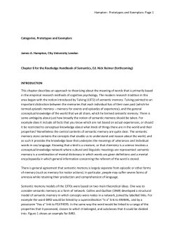 Hampton: Prototypes and Exemplars