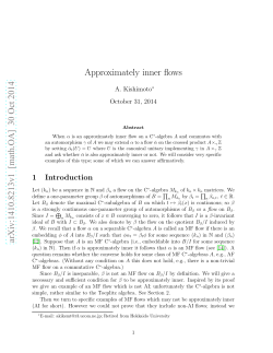 Approximately inner flows
