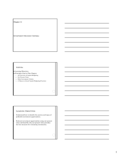 Chapter 11 AGENDA Learning Objectives Principles Used in This