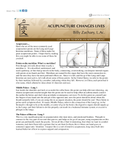 October 2010 - Acupressure for Fall