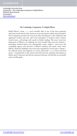 The Cambridge Companion To Ralph Ellison