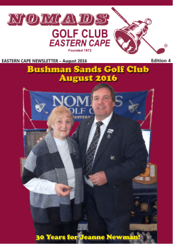 August 2016 Eastern Cape Nomads Magazine