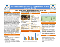 Comparison of Treatments for Delayed Onset Muscle Soreness