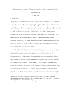 1 Materialism and the Activity of Matter in Seventeenth
