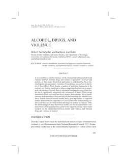 Alcohol Drugs and Violence