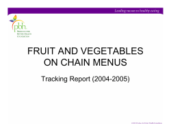 FRUIT AND VEGETABLES ON CHAIN MENUS