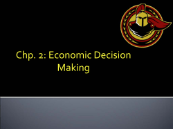 Chp. 2: Economic Decision Making