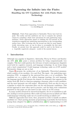 LNAI 4002 - Squeezing the Infinite into the Finite