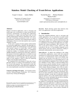 Stateless Model Checking of Event