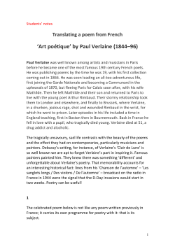 Students` notes - The Stephen Spender Trust