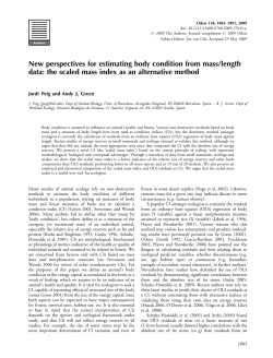 New perspectives for estimating body condition from mass/length