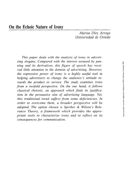 On the Echoic Nature of Irony