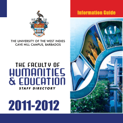Staff Directory 2011 – 2012 - Cave Hill Campus