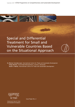 Special and Differential Treatment for Small and Vulnerable
