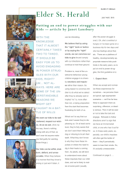 July - August 2016 - Elder Street Early Childhood Centre