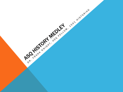 ASQ History - ASQ Section 1501