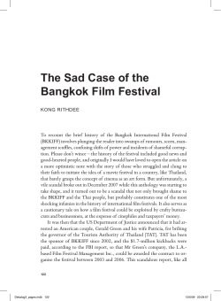 The Sad Case of the Bangkok Film Festival - Sci