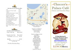 Lunch Menu - Cheeser`s Palace Cafe