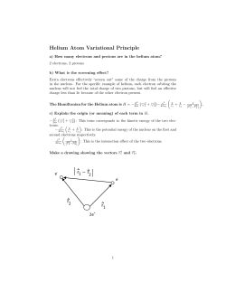 Helium Atom Variational Principle rrrr