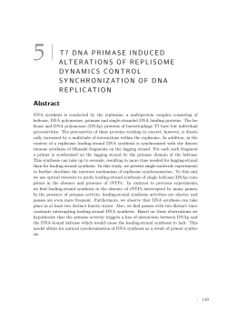 5 T7 DNA PRIMASE INDUCED ALTERATIONS OF - VU-dare