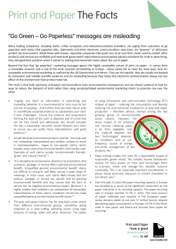 Print and Paper The Facts